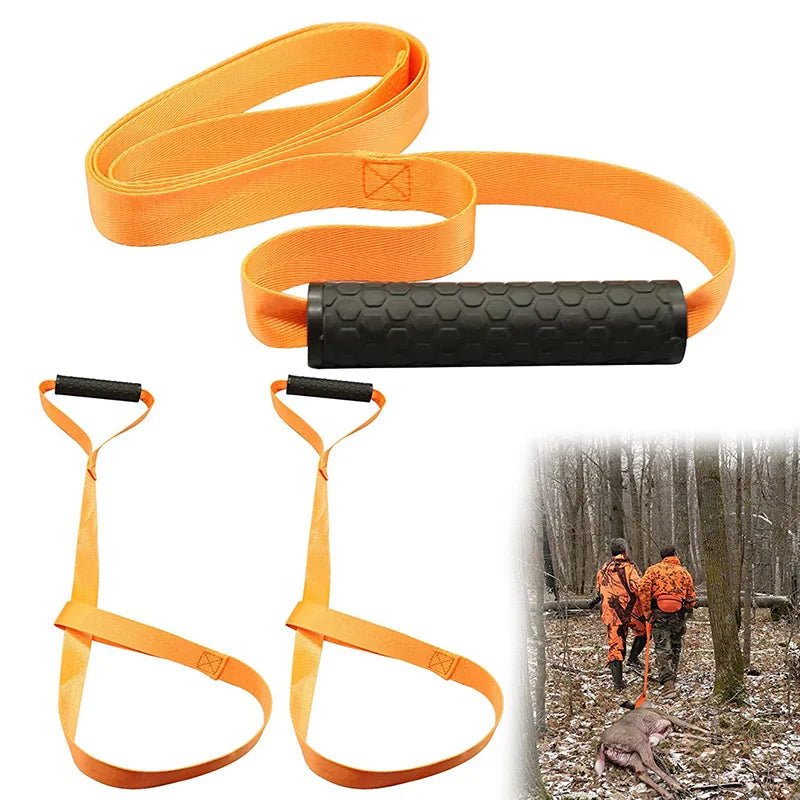 Heavy Duty Deer Drag Harness With Non-Slip Handle Load-Bearing Hunting Gear Accessories Made of Nylon With Carbon Shaft