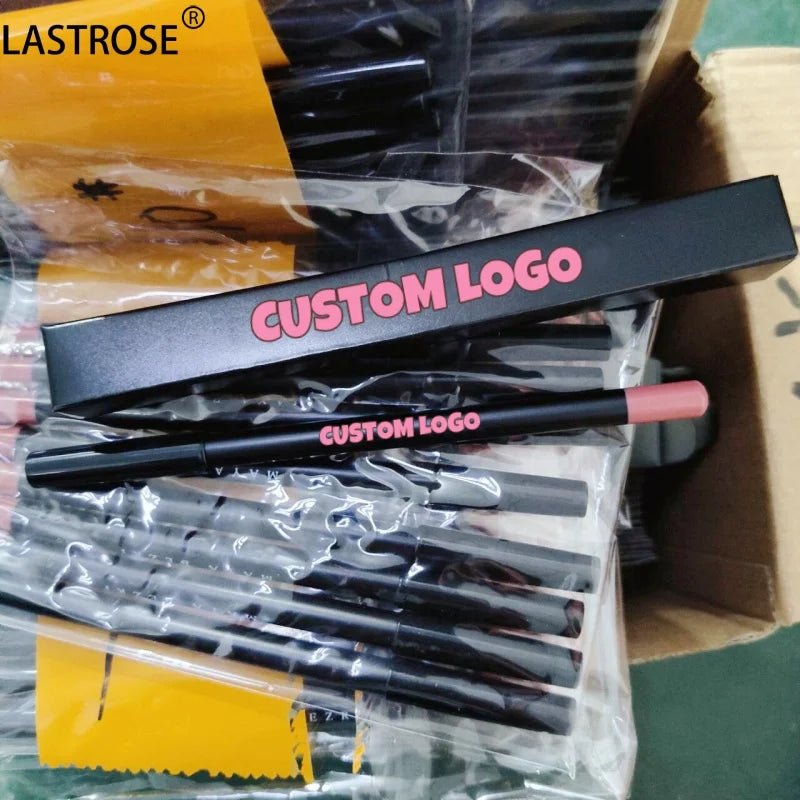 Private Label Black Brown Lip Liner Pencil Vegan Creamy Matte Lipliner Waterproof Black Lipliner Pencil Brown Lip Liner Pen