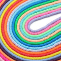 JC Multi Colors DIY Beads Strand 4mm 6mm Polymer Clay Beads  Flat Round Polymer Clay Spacer Beads