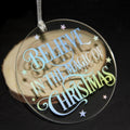 Believe in the Magic Christmas Acrylic Ornament Personalised Christmas Tree Decoration Families Santa Gift Xmas Bauble Ornament
