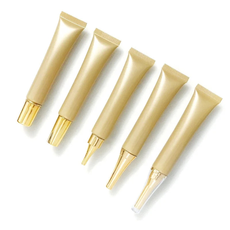 20ml/g Light Gold Earth Tone Soft Tube Acne Printing Concealer for Essence Cream Divided Empty Bottles False Eyelashes Face