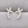 Wholesale Cross Stud 925 Silver Bridal Woman Earrings