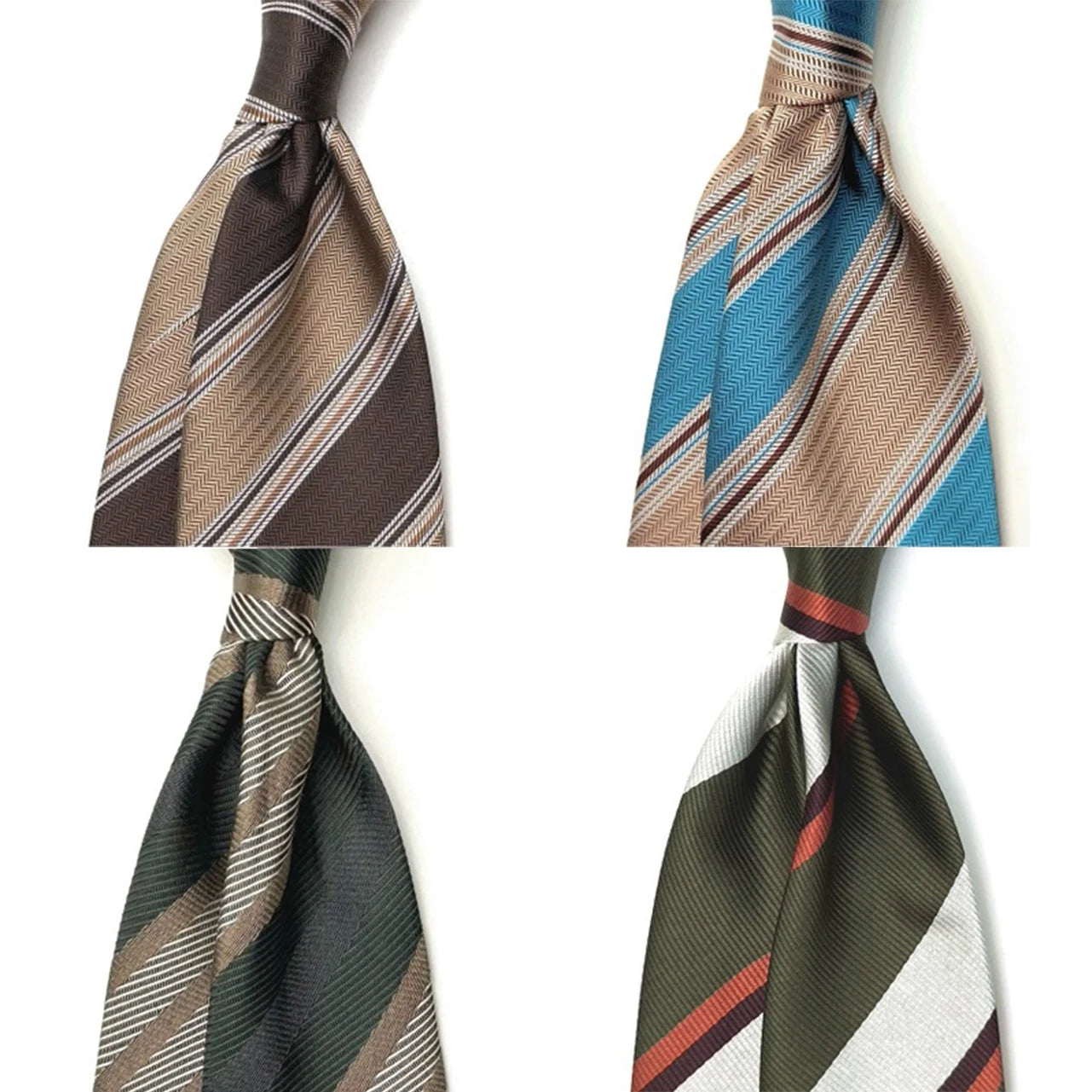 High End Custom Soft Silk Handmade Italian Classic Striped Silk Men's Tie Gravatas De Seda