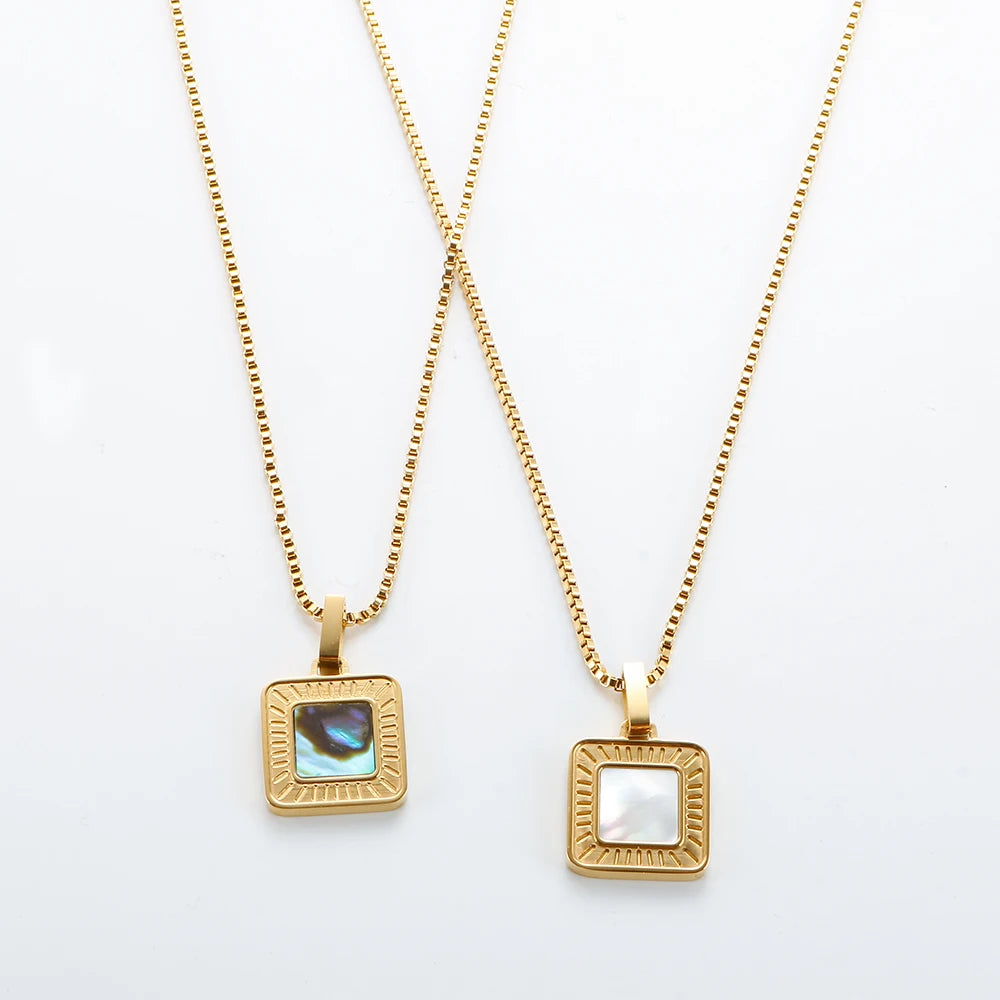 New Models Shell Necklace Stainless Steel Trending Necklace Gold Plated Fashion Jewelry