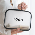 Wholesale TPU Frosted Transparent Lady's Travel Toiletries Bag Portable PVC Cosmetic Bag Zipper Closure Eco-Friendly Letter