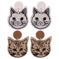 Cute Cartoon Printed Animal Earrings Lovely Trendy Women's Jewelry Cat Party Acrylic  Drop Earrings for Women Gift