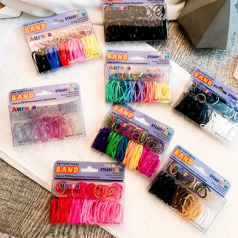 Korean Baby Rubber Band Unchanged Elastic Hair Band Disposable Rubber Band for Party