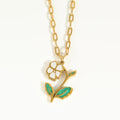 Elegant Mother's Day Gift Daisy Flower Jewelry 12 Month Birth Flower Necklace