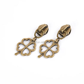 Handbag Garment Antique Brass Color Zipper Slider Zip Head Zipper Puller