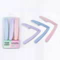 Women's Folding Eyebrow Razor Trimmer Set 3pcs with Sharp Blade Shaver Dermaplaning Facial Razor for Facial Hair Removal