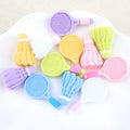 100pcs/bag New Artificial Tennis Racket Badminton Design Flat Back Resin Cabochons for Scrapbook