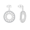 925 Sterling Silver Cz Hollow Circle Stud Earrings for Women Wholesale Fashion 925 Silver Circular Earring Fashion Accessories