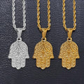 OEM Manufacturer Hot Sale Hand of Fatima Necklace Stainless Steel Women Mens Gold Hamsa Hand Necklace Tarnish Free Jewelry