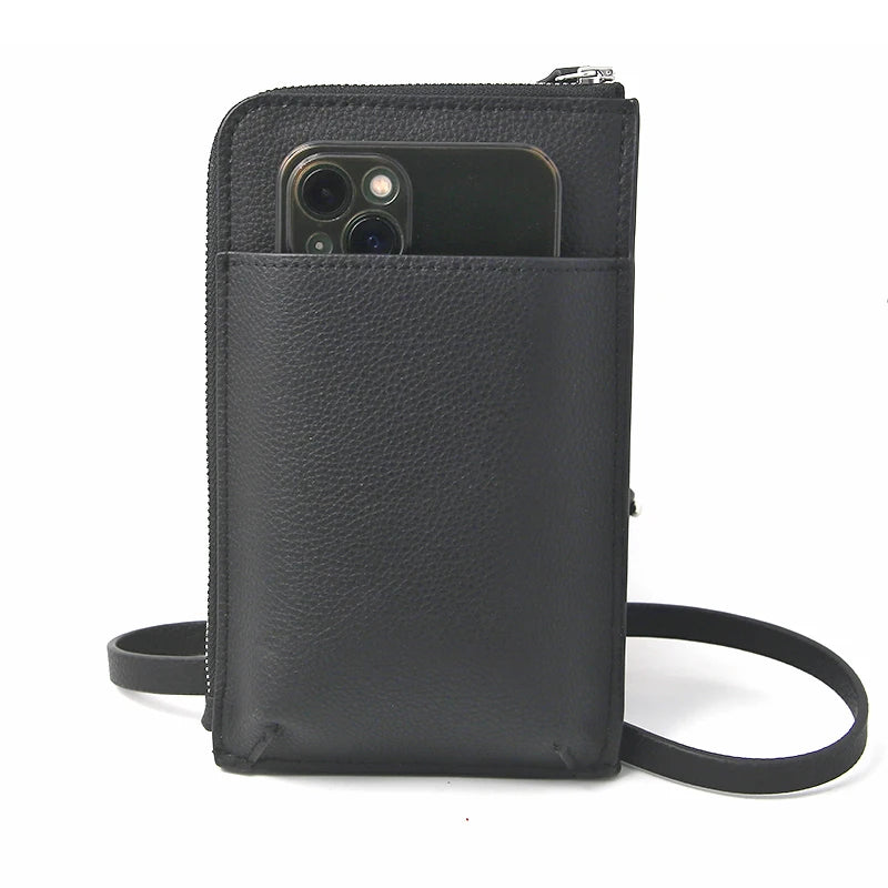 Custom Small Crossbody Mobile Phone Purse Lightweight Mini Shoulder PU Leather Women's Phone Bag
