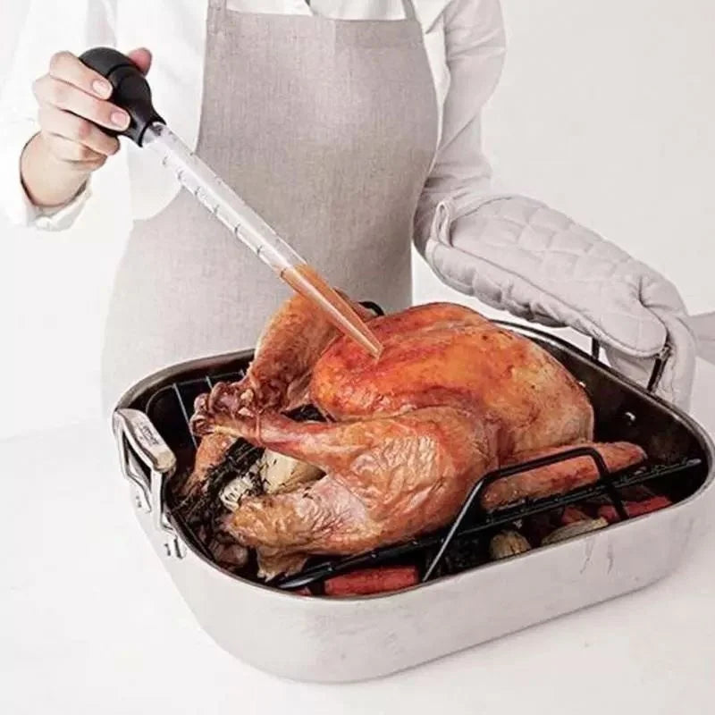 30ml Turkey Baster Cooking Turkey Chicken Oil Dropper Poultry BBQ Food Flavour Baster Syringe Clear Tube Pump Pipe Kitchen Tools