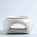 2024 White Square Shape Fragrance Candle Essential Lamp Diffuser Incense Ceramic Oil Burner