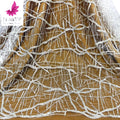 HY1465 Gorgeous White Silver Bridal Tulle Lace Fabric With Sequins and Beads Wedding Dress Wholesales