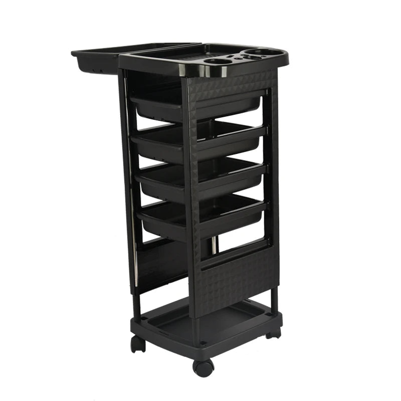 Wholesale Beauty Portable Salon Trolley Hairdressing Cart for Barber Trolley with Hair Dryer Holder