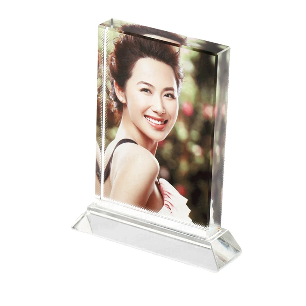 Home Decoration BSJ-08A Sublimation Blank Glass Crystal Photo Frame for Business/Wedding/Memory Gifts
