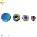 Custom Garment Accessories rainbow Round 4 Part Spring Metal Snap Button for Clothes