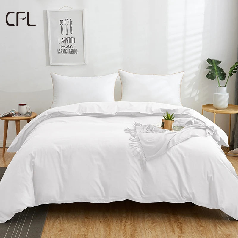 300t Hotel Single Bed Sheet Set Cotton Fitted Flat Bedsheet Bedding with Pillow Cover