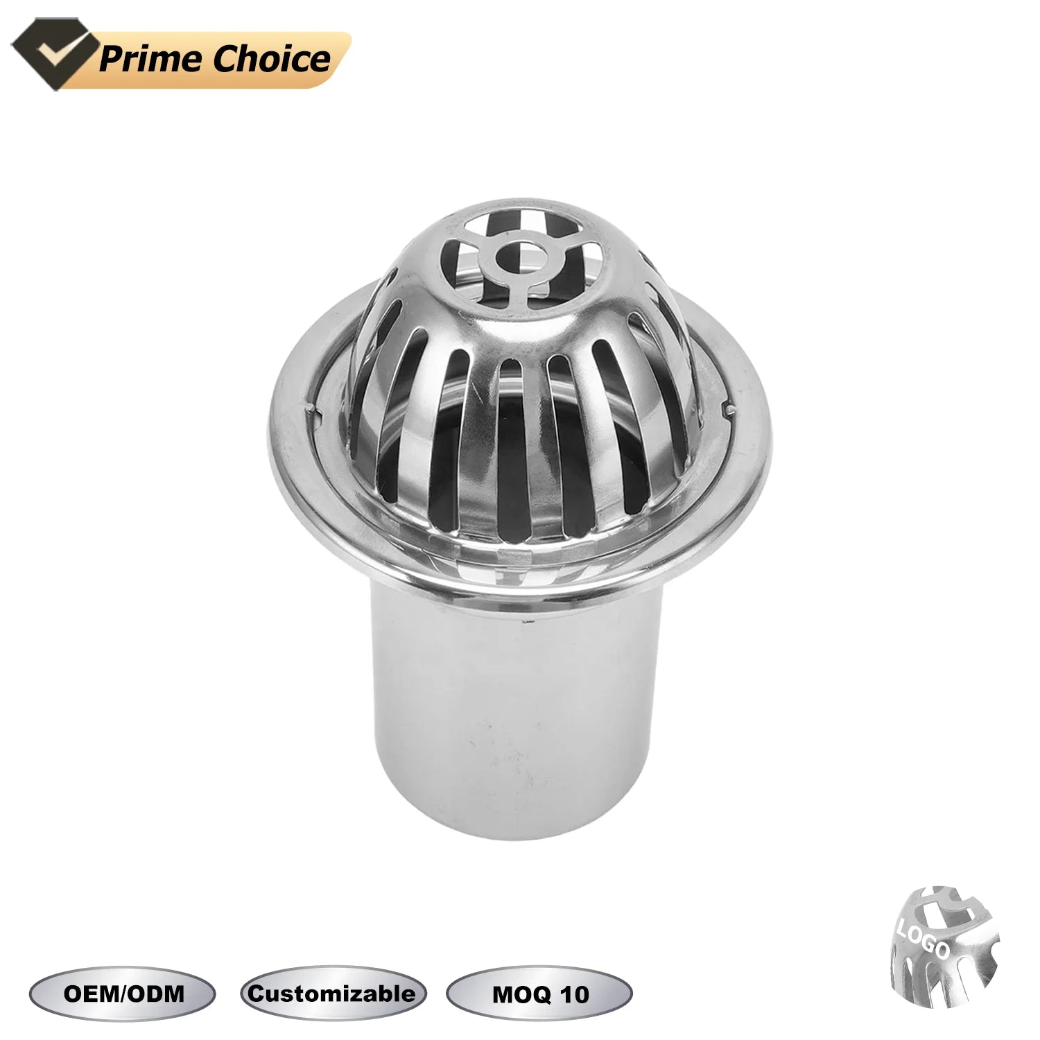 Stainless Steel 304/316 Modern Anti-Blocking Floor Drain Strainer with Cover for Bathroom Outdoor & Balcony Use