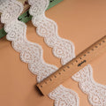 Factory Custom Wedding Lace Trim Fabric 8.5cm Elastic Knitted Eco-Friendly Lace Edge for Dresses & Hats