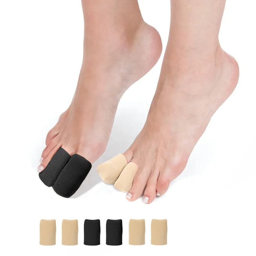 NEW Gel Toe Caps With Fabric Sleeve Protectors Gel Lining Prevent Pain Relief for Corns Blisters Callus and Ingrown Toenails