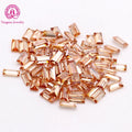500pcs Per Bag 2x1mm to 3x6mm Champagne Synthetic Stones Cubic Zirconia Price Wholesale Baguette Shape CZ Stones for Jewelry