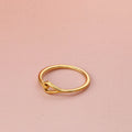 Chris April 18K Gold PVD Plated 316L Stainless Steel Rings Finger Thin Linked Pinky Ring