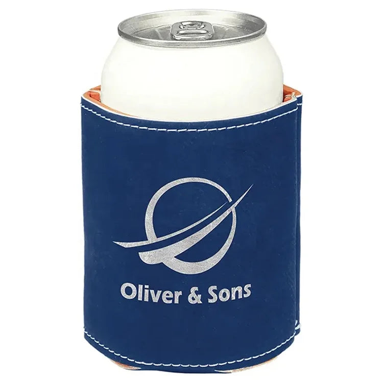 Wholesale Laser Leatherette Slim Can Cooler Insulated Waterproof Portable Beer Can Sleeve Custom Logo Stubby Holders