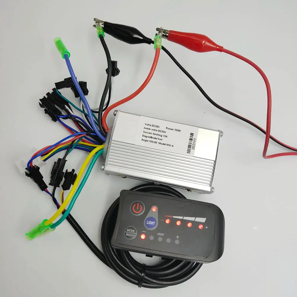 Electric Bike Controller 24v36v48v 250w350w+Led Display 810 Control Panel+6KM/H Cruise &Light Switch Button MTB Scooter Part