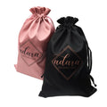Adjustable Elastic Wig Band 100% Silk Black Customizable Storage Bag for Wigs Protects Hair Damage