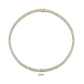 LUOTEEMI 5mm Tennis Chain Diamond Necklace Iced Out Hip Hop Golden Tennis Chain Bling CZ Necklace