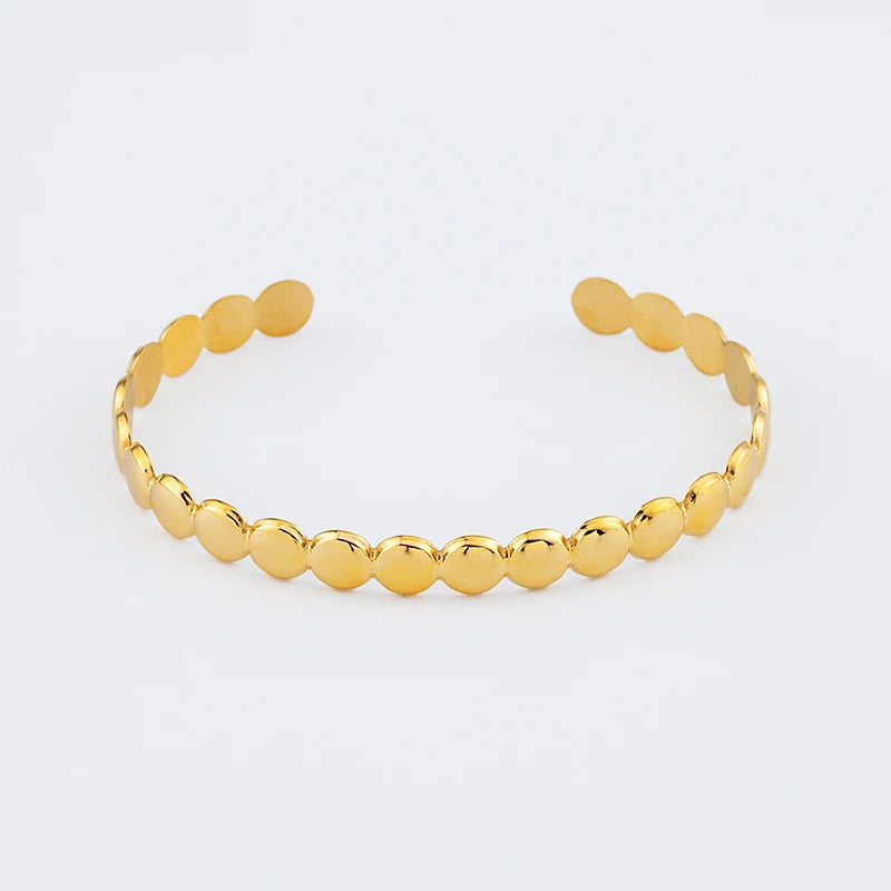 Multi Circle Bangle Round Jewelry Stainless Steel Bangle Cuff 18k Gold Plated Bracelet Cuff Bangle