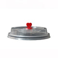 PP Heart Lids Hard Plastic Injection Lids for Bubble Tea Milk Tea Coffee Paper Cup Tea Pet Plastic Lid