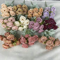 2022 New Wedding Flowers Arrangement Artificial Rose Bouquet 9 Head Wholesale