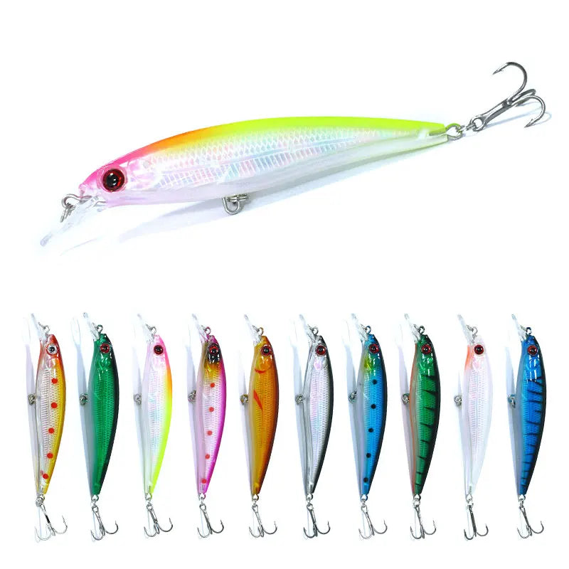 Hot Sale Fishing Minnow Lure 11CM-13.4G-4# Different Colors Minnow Bait 10pcs/bag Vivid Swim Bait Lure