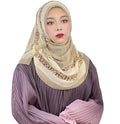Unique Style Women Turban for Muslim Daily Wear Leopard Printing Diamonds Hijab Headscarves Dubai Middle East Women Hijabs