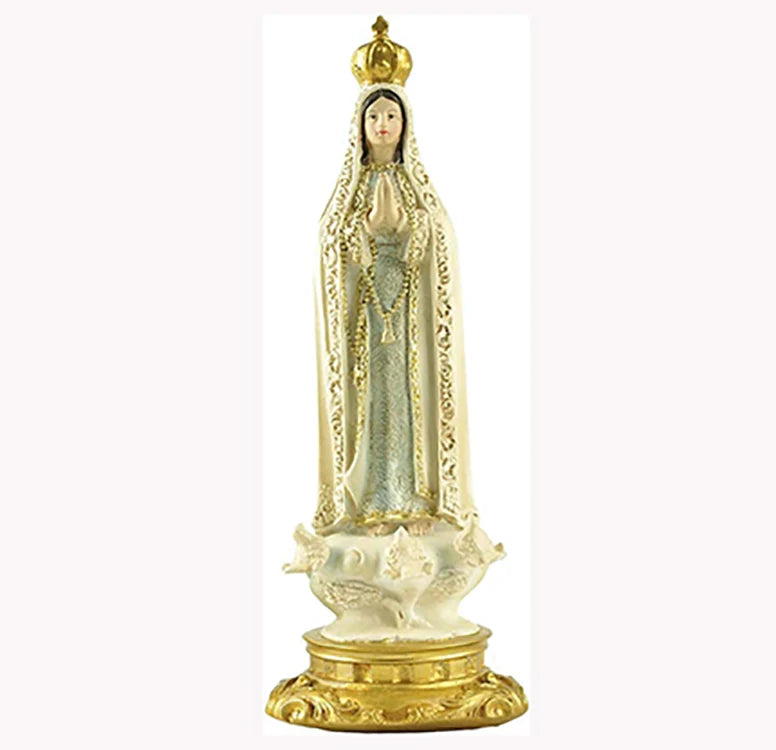 Hot Sale Resin Catholic Mary Figurine Our Lady of Fatima Statue (8 Inch Tall) for Home Decoration Prayer