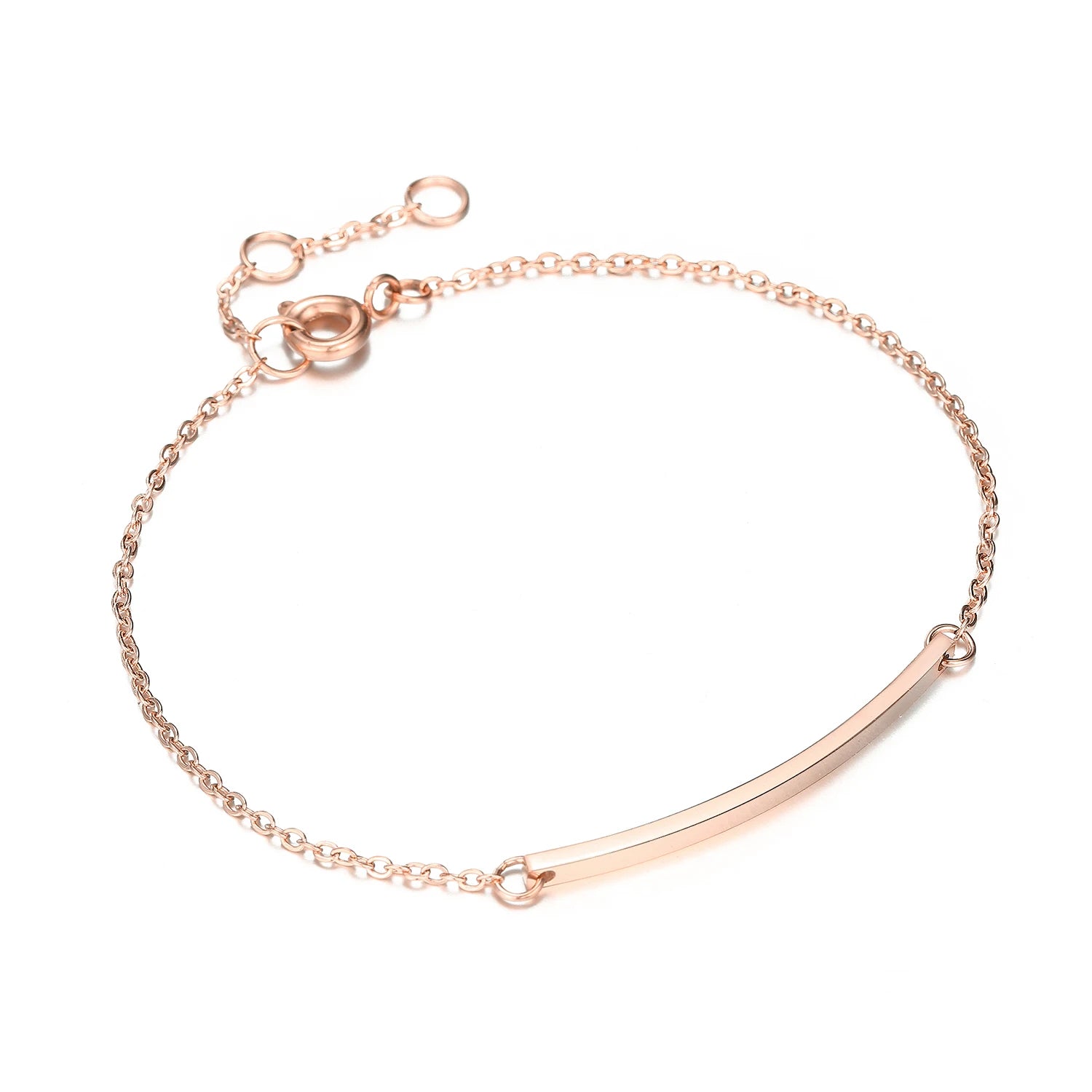 EManco Fast Delivery Dainty Bar Bracelet Rose Gold Titanium Steel Jewelry Manufacturer