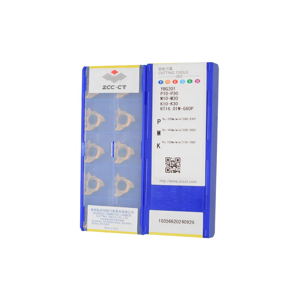 ZCC CT Threading Inserts YBG201 YBG205 RT16.01N-G60P RT16.01W-G60P Carbide Inserts CNC Turning Tools MOQ:10pcs