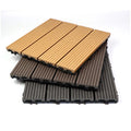 China Outdoor Waterproof Square Brushed Click Interlocking WPC Wood Plastic Composite Decking Tiles