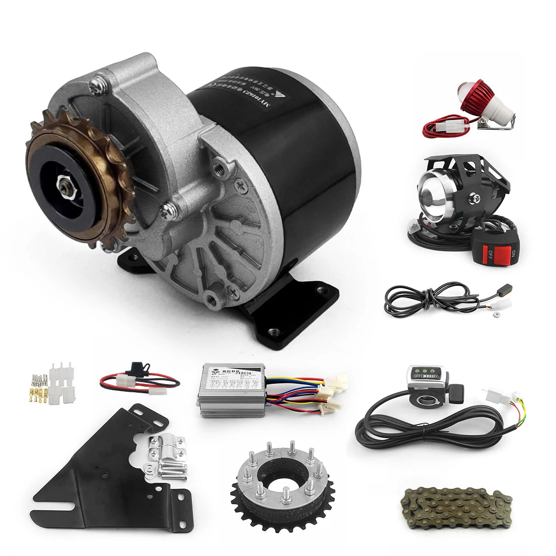 High Speed 350w 24v 36v Ebike Side Hung Motor Electric Bike Kit 350w Without Battery