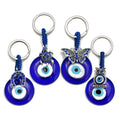 Wholesale Key Charm Keyrings Turtle Owl Butterfly Horseshoe Lucky Big Glass Turkish Evil Eye Keychain