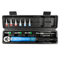 USA Free Shipping 11pcs 1/4'' 20-200lb.ft 2.26-22.6nm Quick Release Torque Wrench Set CR-V 45T Spanner for Multi-purpose Works
