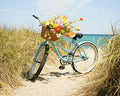 For CHENISTORY 997719 Custom Linen Photo Design Bike Flowers Canvas Painting Kit DIY Paint by Numbers
