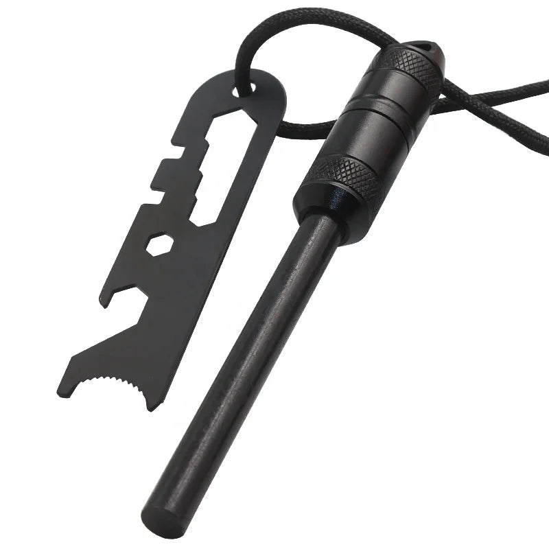 Emergency Tools Camp Firesteel Fire Starter Magnesium Feuerstahl Rod with Waterproof Capsule