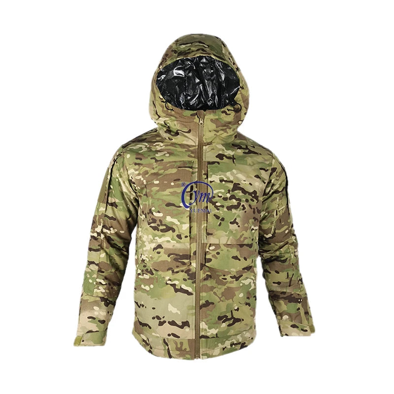 Hot Sale Rip-stop Heat Reserve Camo Black Tactical Parka Warm Jacket for Winter