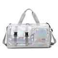 Custom Logo Women Travel Duffle Bag with Shoe Compartment Workout Gym Bag for Yoga Fitness
